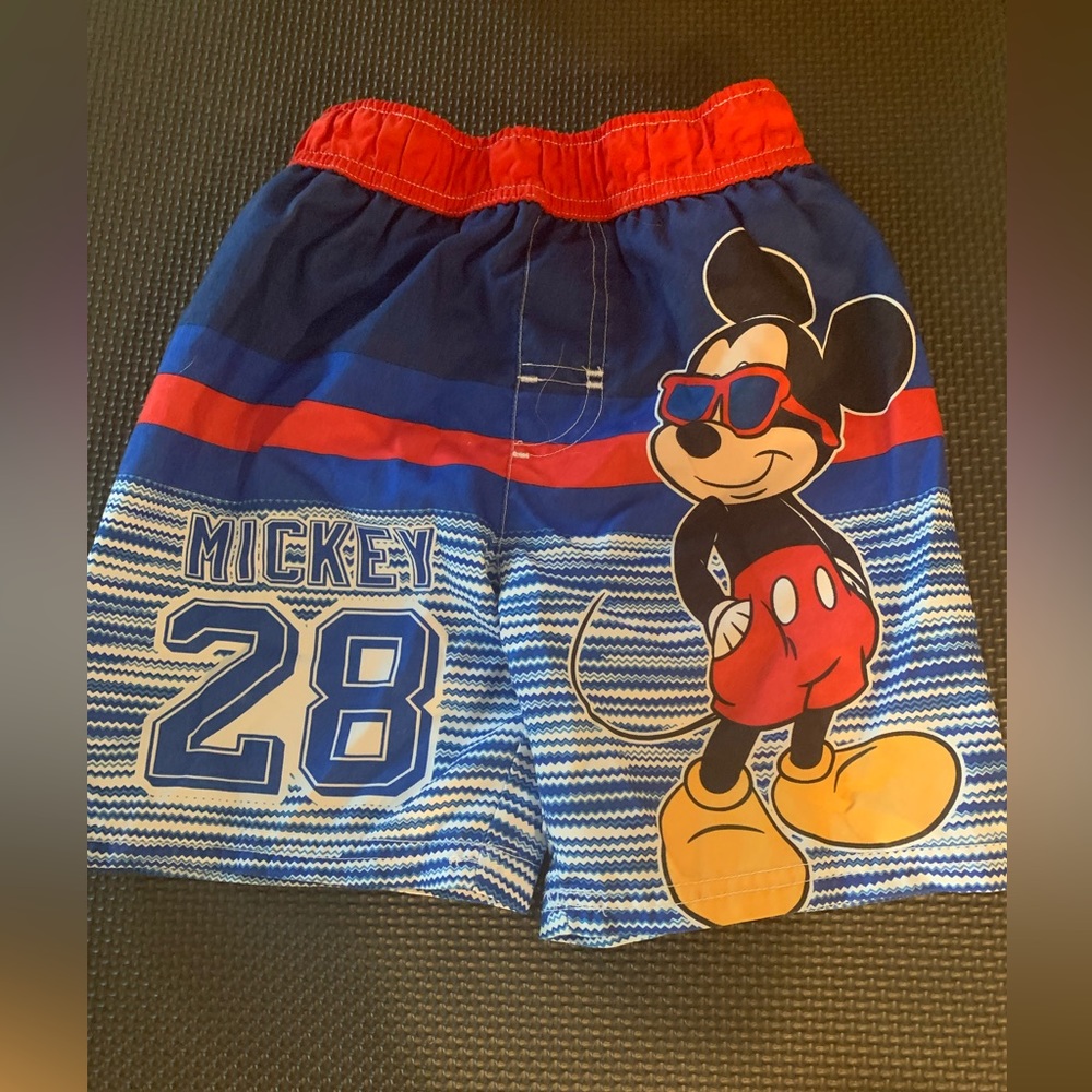 Disney Mickey Mouse Swim Trunks. Size 4T.